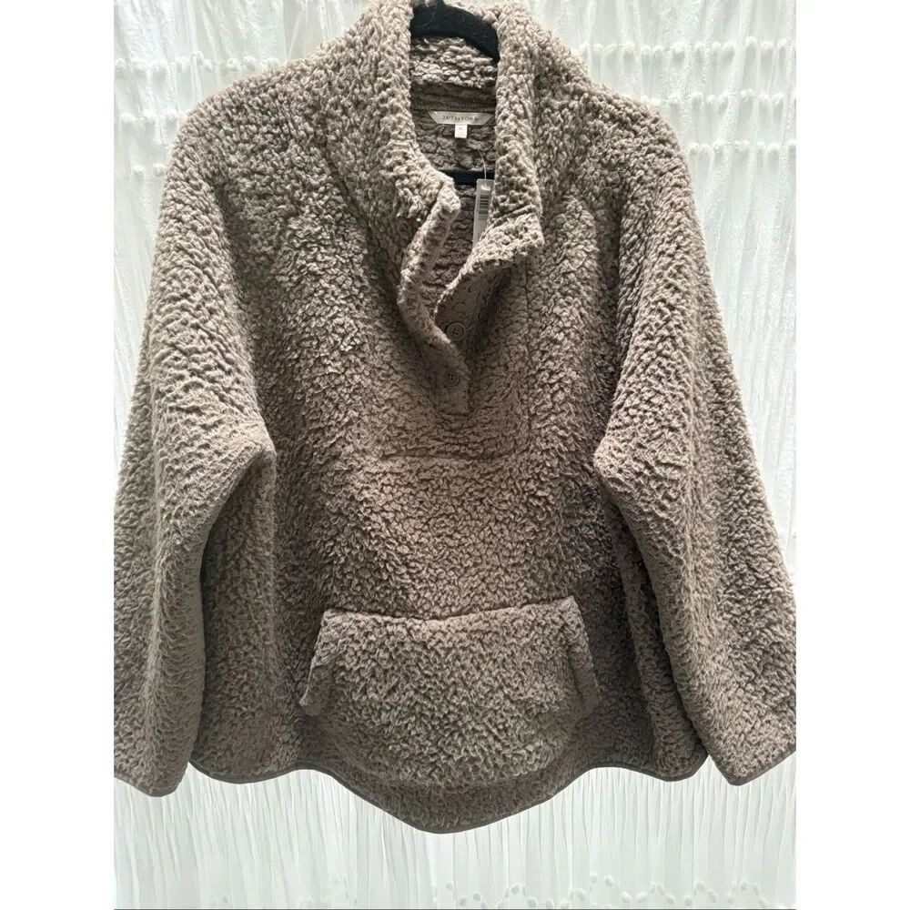 Soma Sweater Womens Medium Sherpa Half Zip